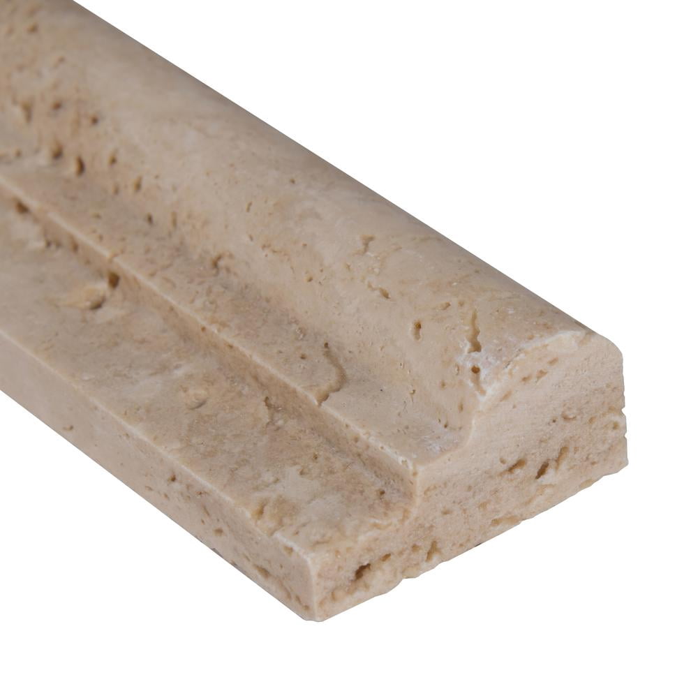 MSI Chiaro Crown moulding 2 in. x 12 in. Honed Travertine Wall Tile (20 Ln. ft.)