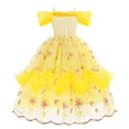 thumbnail image 5 of Disney-vestido de princesa Bella para niña, vestido de baile Floral, disfraz de Bella y La Bestia, fiesta de Halloween, 5 of 5