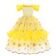thumbnail image 5 of Disney-vestido de princesa Bella para niña, vestido de baile Floral, disfraz de Bella y La Bestia, fiesta de Halloween, 5 of 5