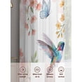 thumbnail image 6 of Spring Bird Sheer Curtains 2 Panels Set Pink Orange Flower Branch Blue Butterfly Country Sheer Window Curtains Light Filtering Rod Pocket Voile Drapes for Bedroom Living Room 52"X108", 6 of 9