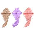 thumbnail image 1 of Paquete de 3 pañuelos de microfibra para el pelo, absorbentes, de secado rápido, para mujer, 1 of 5