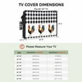 thumbnail image 3 of Outdoor TV Cover 52 to 55 Inches, Farm Animal Rooster Black White Buffalo Plaid Country Waterproof and Weatherproof TV Cover with Remote Control Pocket, Flat Screen TV Cover Protector for Outside TV, 3 of 6