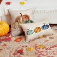 thumbnail image 5 of Fall Pillow Covers 12x20 Inch Fall Thanksgiving Orange Watercolor Lines Pumpkins Lumbar Autumn Pillow Covers Polyester Fall Decoration for Home Couch Y71C12, 5 of 6