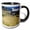 Black/White, variant on 3drose, Old Church in St. Kitts, Caribbean Photograph, 15oz Two-tone Black Mug