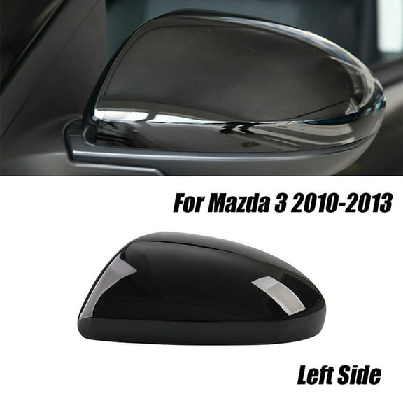 For Mazda 3 2010-2013 Black Left Driver Side Mirror Replaced Housing Cover Cap