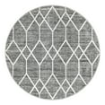 thumbnail image 3 of Unique Loom Matrix Trellis Collection Area Rug - Deco (5' Round Gray/Ivory), 3 of 7