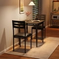 thumbnail image 5 of 3 Piece Dining Table Set, Dining Table and Chairs Set for 2, Kitchen Table Set for Small Spaces, Kitchen, Apartment, Black, 5 of 7