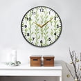 thumbnail image 4 of Acrylic Wall and Table Clock Vertical Green Sprigs 9.5in Modern Decor with Golden Hands, 4 of 12