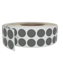 Royal Green Dot Stickers Roll (11/16 inch) Inventory Labels in Grey 17mm  - 1220 Pack