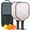 Black-1, variant on Pickleball Paddles Set Of 2, Fiberglass Surface, Liquid & Marble Print, 4 Balls & Bag