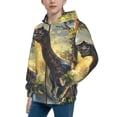 thumbnail image 2 of Pofeuu Sunshine Jungle Dinosaur Print Teenage Zipper Hoodie Sweatshirts Hooded Casual Jackets With Pocket For Boys Girls-Medium, 2 of 6
