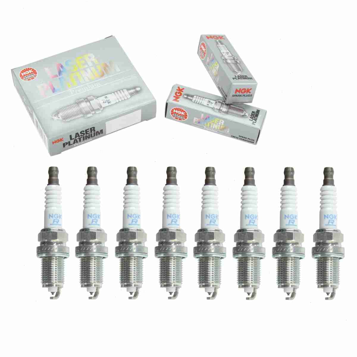 8 pc NGK Laser Platinum Spark Plugs compatible with Lexus LS400 4.0L V8