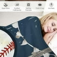 thumbnail image 3 of BCIIG Baseball Theme Soft Flannel Blanket Lightweight Throw Blanket for All Seasons, Living Room Sofa Decor, Cow Gifts Blanket 40x50in, 3 of 6