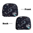 thumbnail image 6 of Kdxio Galaxy2 Pattern Print 2 Piece Car Head Rest Covers Set Auto Front/Rear Seats Headrest Cover Universal Fit Most Cars,Sedan, SUV, 6 of 9