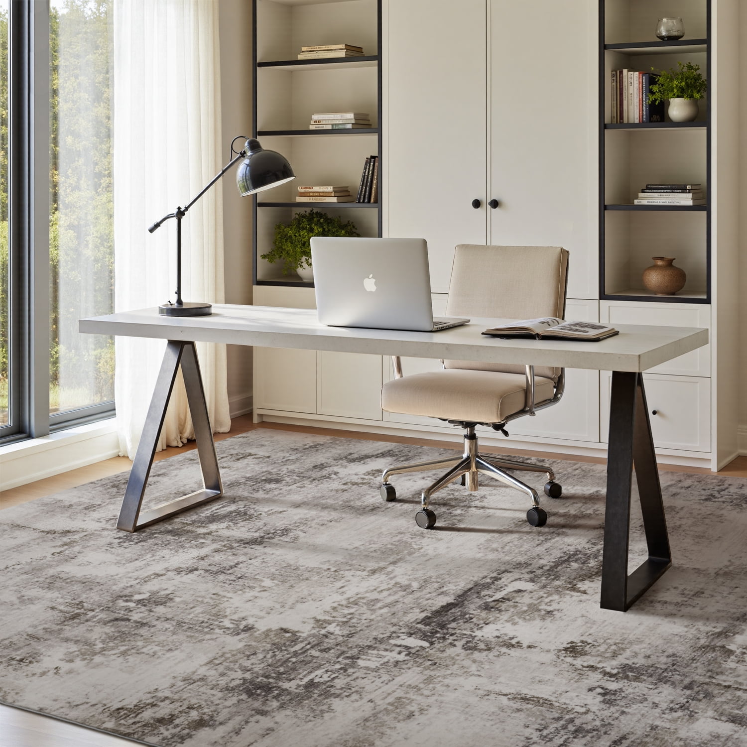 VUNATE 8'x10' Area Rugs for Living Room Marble Swirl Abstract Rug Ultra Soft Washable Rugs for Bedroom Anti Slip Durable Carpet Home Decor for Dining Room Taupe