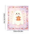 thumbnail image 2 of Cute Ghost Pumpkin Polyester Throw Blanket, Lightweight Soft Multi‑Purpose Cover, Festive Halloween Textile, Decor Accessory for Sofa Bed Living Room Holiday Home Styling, 2 of 8