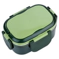 thumbnail image 2 of CHENjy Leakproof Lunch Box 304 Stainless Steel Food Container with Compartments Microwave Safe Bento Box for Daily Lunches Work Picnics 5.31*7.67*3.66 in, 2 of 7
