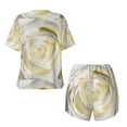 thumbnail image 2 of Sigee White Rose for Sleepwear Casual Pjs with Pockets Women's Pajamas Sets Shorts 2 Piece Short Sleeve Lounge Sets X-Large, 2 of 9
