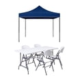 thumbnail image 1 of Combo de Mesa y 4 Sillas Plegables con Toldo Azul Impermeable, 1 of 8