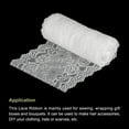 thumbnail image 4 of Uxcell 5.9 inch Wide Polyester Floral Pattern Lace Trim Ribbon for Sewing Making Light White 5 Yard, 4 of 7