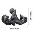 thumbnail image 3 of Gift Large Nautical Standing Sea Raising Arm Statue In Antique Finish Resin Marine Decor, 3 of 3