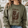 thumbnail image 3 of Diabetes Awareness Shirt, Feral Like My Blood Sugar Sweatshirt, Funny Raccoon Juice Box Hoodie and T-Shirt, Diabetic Gift for Women, 3 of 9