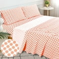 thumbnail image 2 of EnvioHome 100% Cotton Bed Sheets, 4 Piece - Cool & Crisp Cotton Percale Queen Size Bed Sheets - Mandalas Coral, 2 of 8