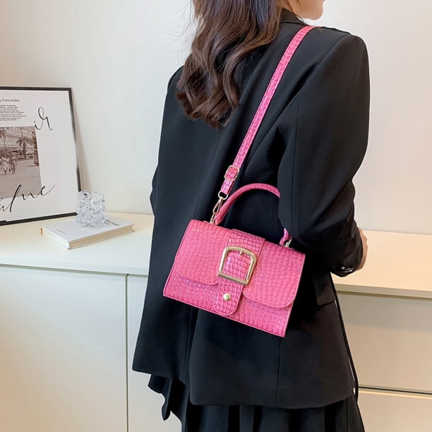 Bolsa Retro con estampado de cocodrilo para mujer bandolera cuadrada exquisita Ehuebsd de Color caramelo 2022