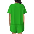 thumbnail image 3 of Lsque Green Women's Short-Sleeved Pajama Set - 2 Piece Soft and Lightweight Sleepwear Set-3X-Large, 3 of 9