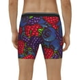 thumbnail image 2 of Men's Boxer Briefs, Wild Berries Soft and Breathable Mens Underwear Boxer Briefs With Widen Waist, 2 of 5