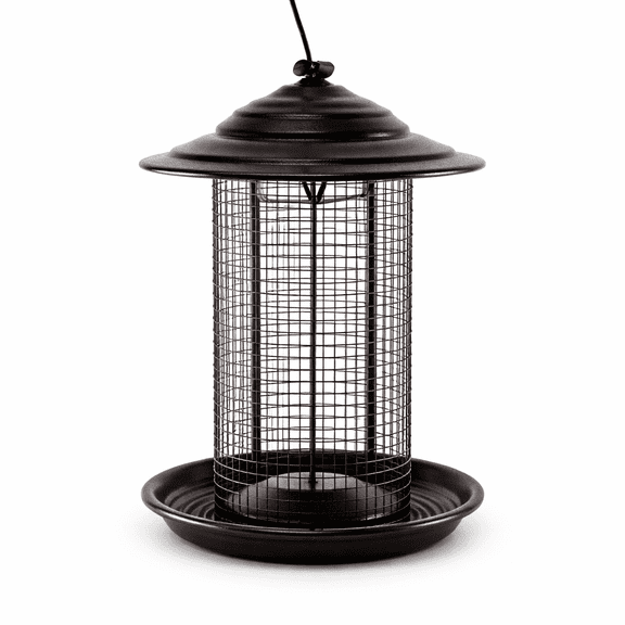 Simple Living Solutions Metal Mesh Bird Feeder, 2.5 lb Capacity, Squirrel Resistant Hanging Feeder for Outdoor Wild Birds, Weather-Resistant
