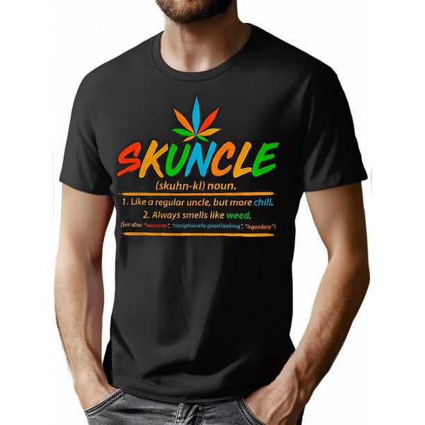 Funny Graphic - playera para hombre y mujerFunny Skuncle Definition, Like an Ordinary Uncle, Premium T-Shirt 228886 Funny Men's Short Sleeve Pattern T-Shirt Collection, Black AA Tee For Adult, Men,
