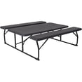 thumbnail image 4 of Bowery Hill Modern Folding Picnic Table with Bench in Charcoal, 4 of 5