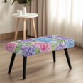 thumbnail image 4 of Psesaysky Hydrangea Floral Polyester Spandex Bench Seat Slipcover with Elastic Hem, Soft Dust Resistant Rectangular Long Cover for Dining Room Bedroom, 4 of 9