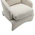 thumbnail image 7 of Modern Barrel Chair Accent Armchair, Primary Living Room Chair, Leisure Chair, Comfty Club Chair Single Sofa, Fabric Reading Side Arm Chair for Bedroom Dorm, Beige, 7 of 7