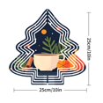 thumbnail image 2 of Metal Hanging Christmas Tree Wind Decorations - Festive Garden Spinners with Stylish Tree Outline Cozy Holiday Elements for Yard Decor, 2 of 7
