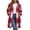 Red, variant on Busydd Long Plaid Trench Coat Women Fashion Long Sleeve Zip Up Fall Jackets Casual Hooded Drawstring Outerwear Jacket with Pockets