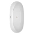 thumbnail image 4 of Juno 71" Freestanding Bathtub in White with Floor Mounted Faucet, Drain and Overflow Trim in Brushed, 4 of 7