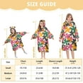 thumbnail image 4 of FORMRS Wearable Blanket Hoodie with Sleeves for Kids Cozy Flannel Sweatshirt, Pink Floral Blooms, 4 of 7