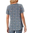 thumbnail image 4 of KISSMODA Women Trendy Summer Tops Casual Short Sleeve Shirts Loose Fit Work Blouses, 4 of 6