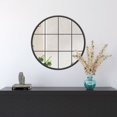 thumbnail image 4 of Nathan Metal Framed round window pane mirror, 4 of 10