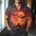 thumbnail image 6 of JGNGSHN Halloween Costumes for Men Short Sleeve Button Down Hawaiian Holiday Beach Shirts Colorful Funny Skull Printed Tees Thanksgiving Shirt, 6 of 8