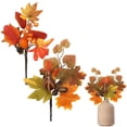 thumbnail image 3 of Artificial Maple Leaf Picks, Fall Pumpkin Gourd Acorn Berry Decorative Sprays, Harvest Floral Branch Stems for Vase Filler Arrangements, Farmhouse Table Thanksgiving Autumn Home Ornaments, 3 of 6