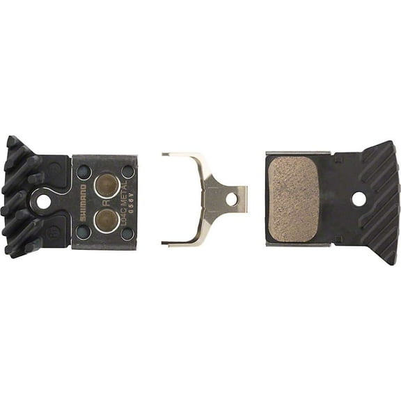 Shimano L04C-MF Disc Brake Pads and Springs - Metal Compound Finned Alloy