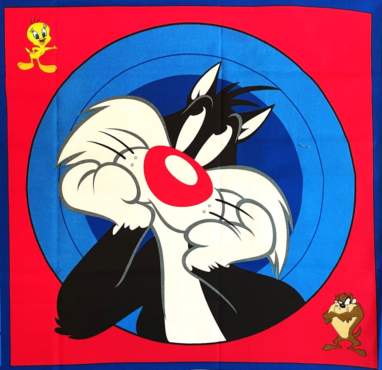 1 Panel - Looney Tunes Bugs Bunny Sylvester Tweety & Friends Quilt Pillow Cotton Fabric Panel (Great for Quilting, Sewing, Craft Projects, Wall Hangings, Throw Pillows & More) 35" X 44"