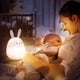 thumbnail image 5 of paquete de luz nocturna para niños, linda luz nocturna para niños, luz nocturna con temporizador para bebés pequeños, luz nocturna de conejo LED recargable con sensor táctil, lámpara de conejo en s, 5 of 5