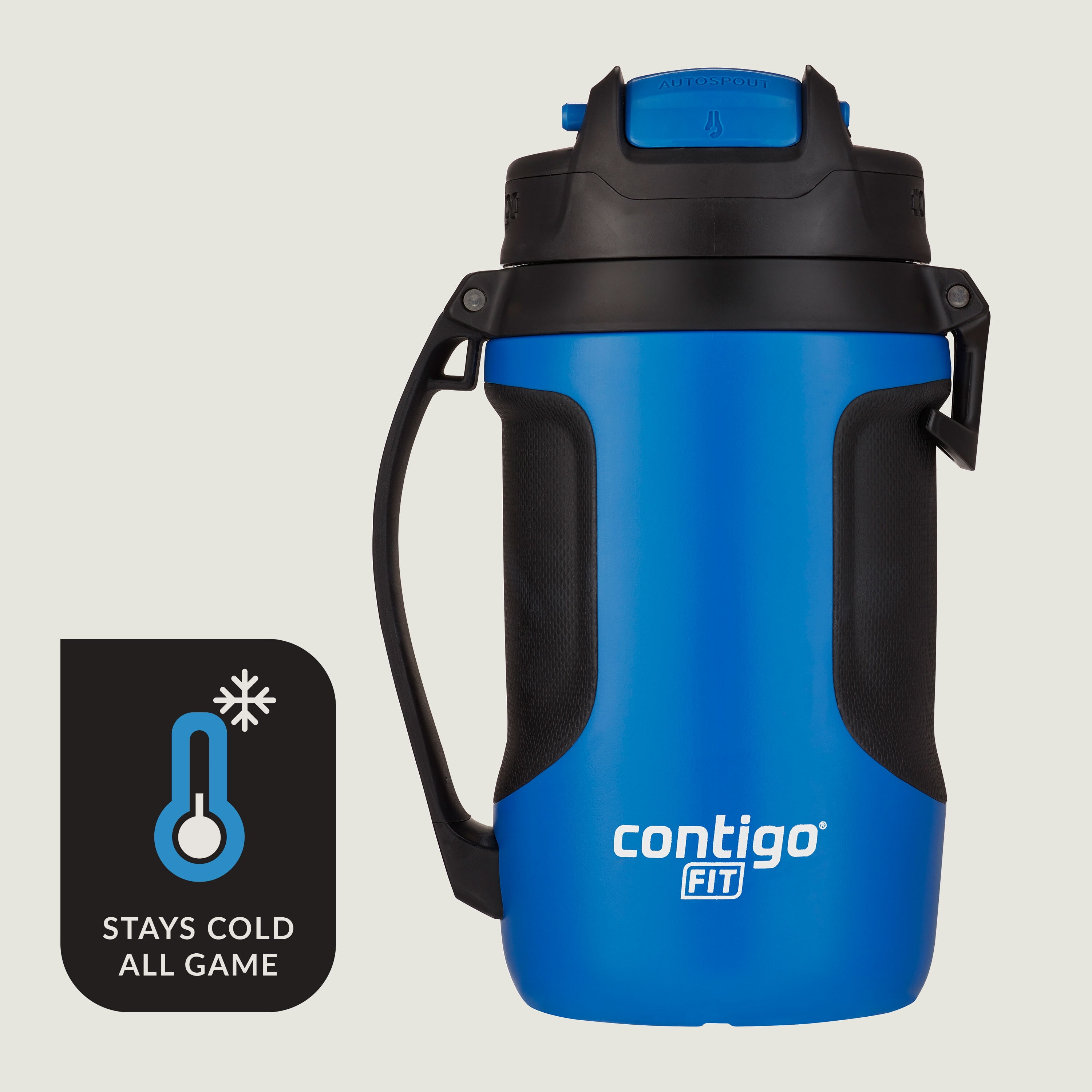 Contigo Water Bottle 32 oz Flip Top Lid Aqua Blue