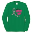 thumbnail image 2 of Wild Bobby, Never Give Up Fight Cancer, Breast Cancer Awareness, Men Long Sleeve Shirt, Kelly, 3X-Large, 2 of 4