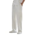 thumbnail image 3 of Men’s Linen Casual Pants Summer Thin Wide Leg Straight Barrel Loose Fit Trousers, 3 of 8