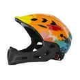thumbnail image 4 of Casco de bicicleta para niños Casco de bicicleta para niños ligero y transpirable de cara completa Naranja, 4 of 8